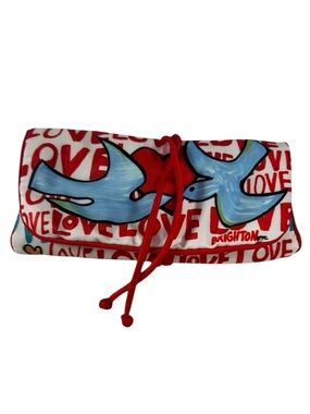 Brighton Love Dove Jewelry Roll Storage Organizer Travel